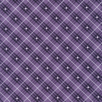 Bias Plaid Basics 9611-58 Purple by Leanne Anderson for Henry Glass Fabrics, Image