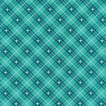 Bias Plaid Basics 9611-76 Teal by Leanne Anderson for Henry Glass Fabrics, Image