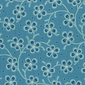 Cocoa Blue A606-B by Laundry Basket Quilts for Andover Fabrics, Image