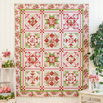 SAMPLE - Bouquet of Roses Patchwork BOM Quilt