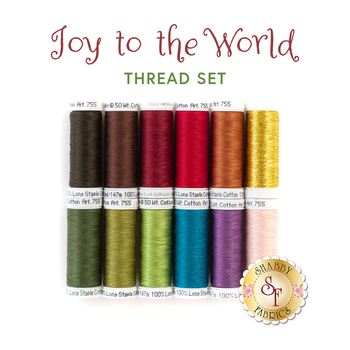 Joy to the World Quilt - 12 pc Thread Set, Image