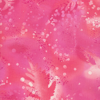 Fossil Fern 528-1C Clear Cerise by Michelle Jack for Benartex, Image