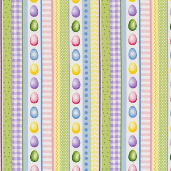 Hoppy Hunting 1059-17 Small Stripe by Kitten Studio for Henry Glass Fabrics, Image