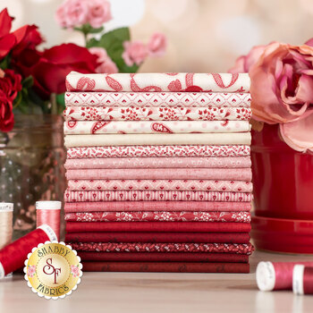 Valentine Wishes  17 FQ Set by Stacy West for Henry Glass Fabrics, Image