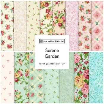 Serene Garden  15 FQ Set by Mary Jane Carey for Henry Glass Fabrics, Image