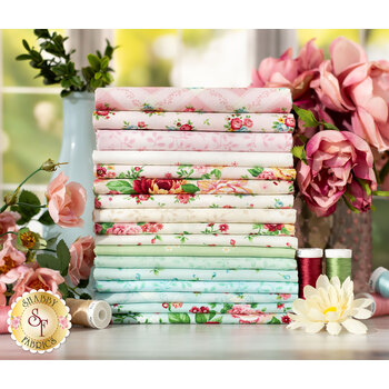 Serene Garden  17 FQ Set by Mary Jane Carey for Henry Glass Fabrics, Image