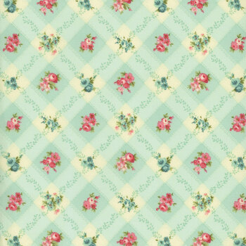 Serene Garden 3114-76 Trellis Florals by Mary Jane Carey for Henry Glass Fabrics, Image