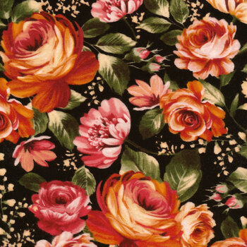 Harvest Rose Flannel MASF10630-J Big Rose by Maywood Studio, Image