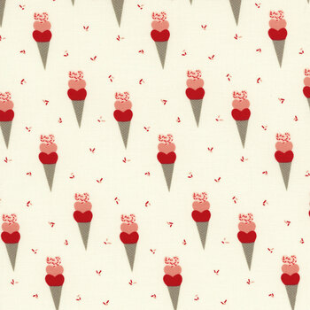 I Love Us C13961-CREAM Cones by Riley Blake Designs, Image