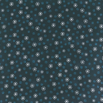 My Red Wagon 2547-77 Small Snowflakes by Debby Busby for Henry Glass Fabrics, Image