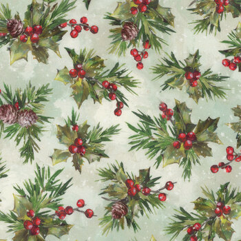 Winter Wonder S4708-74 Mint by Hoffman Fabrics, Image