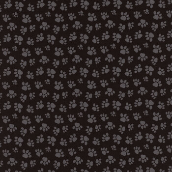 Paw-sitively Awesome 7453-99 Black by Sweet Cee Creative for Studio E Fabrics, Image