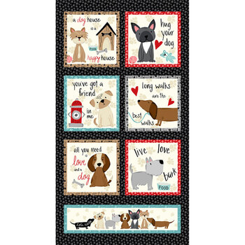 Paw-sitively Awesome 7455P-99 Multi Panel by Sweet Cee Creative for Studio E Fabrics, Image