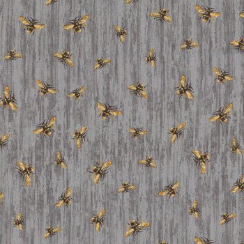 Honey Bee Farm BEE-CD2391 SLATE by Timeless Treasures Fabrics, Image