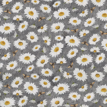 Honey Bee Farm CD2397-SLATE by Timeless Treasures Fabrics, Image