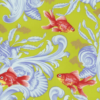 Besties PWTP214.CLOVER Treading Water by Tula Pink for FreeSpirit Fabrics, Image