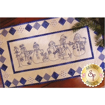 Snow Happens Table Runner - Hand Embroidery Pattern, Image