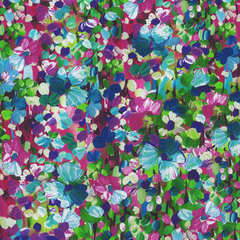 Painterly Petals - Meadow 22273-238 Garden by Robert Kaufman Fabrics, Image