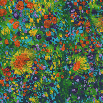 Painterly Petals - Meadow 22271-238 Garden by Robert Kaufman Fabrics, Image