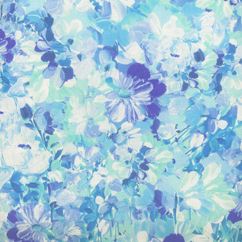 Painterly Petals - Meadow 22274-4 Blue by Robert Kaufman Fabrics