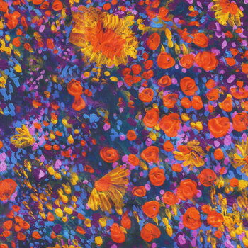 Painterly Petals - Meadow 22271-268 Nature by Robert Kaufman Fabrics, Image