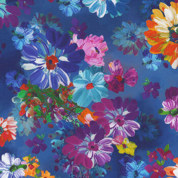 Painterly Petals - Meadow 22270-268 Nature by Robert Kaufman Fabrics REM, Image