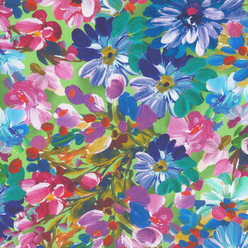 Painterly Petals - Meadow 22272-269 Park by Robert Kaufman Fabrics, Image