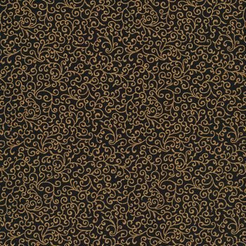 Hoffman Holiday Blenders P7618-4G Black/Gold by Hoffman Fabrics, Image