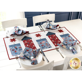  Firework Frenzy Table Runner Kit - Red, White and True