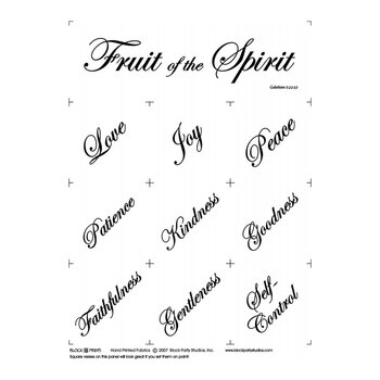 Fruit of the Spirit Panel - White, Image