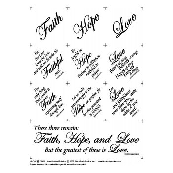 Faith, Hope & Love Panel - White