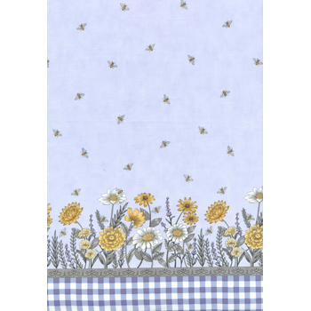 Honey & Lavender 56088-18 Soft Lavender Border Print by Deb Strain for Moda Fabrics REM, Image