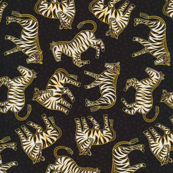 Earth Song Y4021-3M Digital Zebras by Laurel Burch for Clothworks, Image