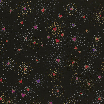 Laurel Burch Basics Y1124-3M Black Metallic by Clothworks, Image