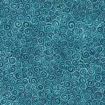 Laurel Burch Basics Y1293-33 Aqua by Clothworks, Image