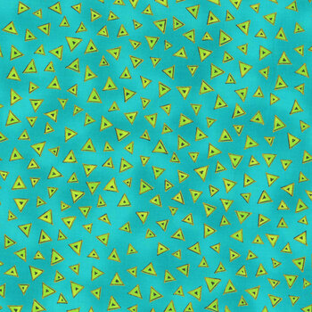 Laurel Burch Basics Y0841-33M Aqua Metallic by Clothworks, Image