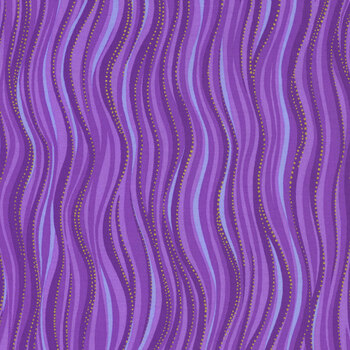 Laurel Burch Basics Y1331-28M Dark Purple Metallic by Clothworks, Image