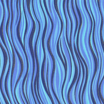 Laurel Burch Basics Y1331-30M Dark Blue Metallic by Clothworks