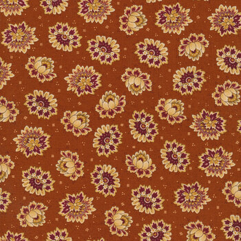 Quiet Grace 920-30 Orange by Kim Diehl for Henry Glass Fabrics, Image