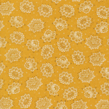 Quiet Grace 920-44 Yellow by Kim Diehl for Henry Glass Fabrics, Image