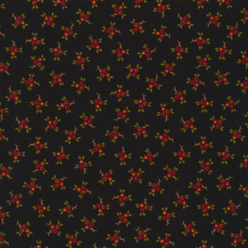 Quiet Grace 926-99 Black by Kim Diehl for Henry Glass Fabrics, Image