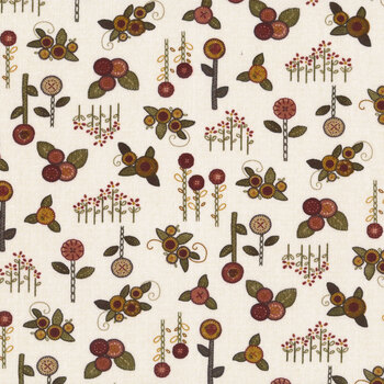 Home Sweet Home 3167-33 Cream by Debbie Busby for Henry Glass Fabrics, Image