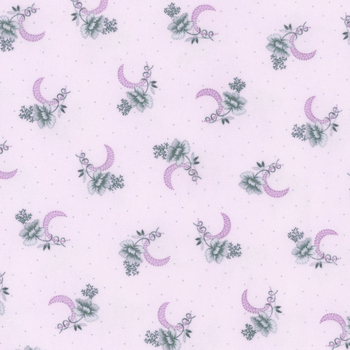 Twilight Garden Flannel 3194F-55 Lilac by Mary Jane Carey for Henry Glass Fabrics, Image