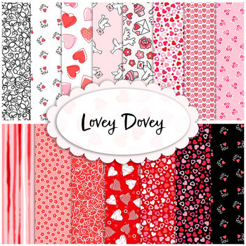 Lovey Dovey  15 FQ Set by Patrick Lose for Northcott Fabrics, Image