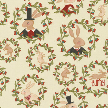 Hop Hop Hooray C14272-FLAX by Teresa Kogut for Riley Blake Designs, Image