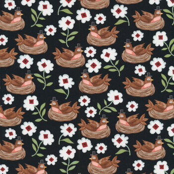 Hop Hop Hooray C14273-BLACK by Teresa Kogut for Riley Blake Designs, Image