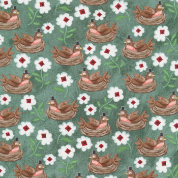 Hop Hop Hooray C14273-TEAL by Teresa Kogut for Riley Blake Designs, Image