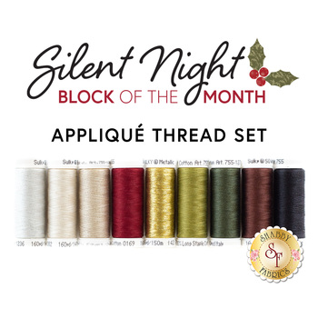  Silent Night Quilt - 9pc Appliqué Thread Set, Image