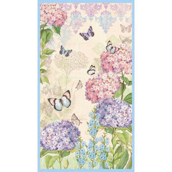 Hydrangea Mist 39818-243 Panel by Susan Winget for Wilmington Prints, Image