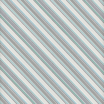 Winsome Critters 36260-494 Stripes Blue/Gray by Wilmington Prints, Image